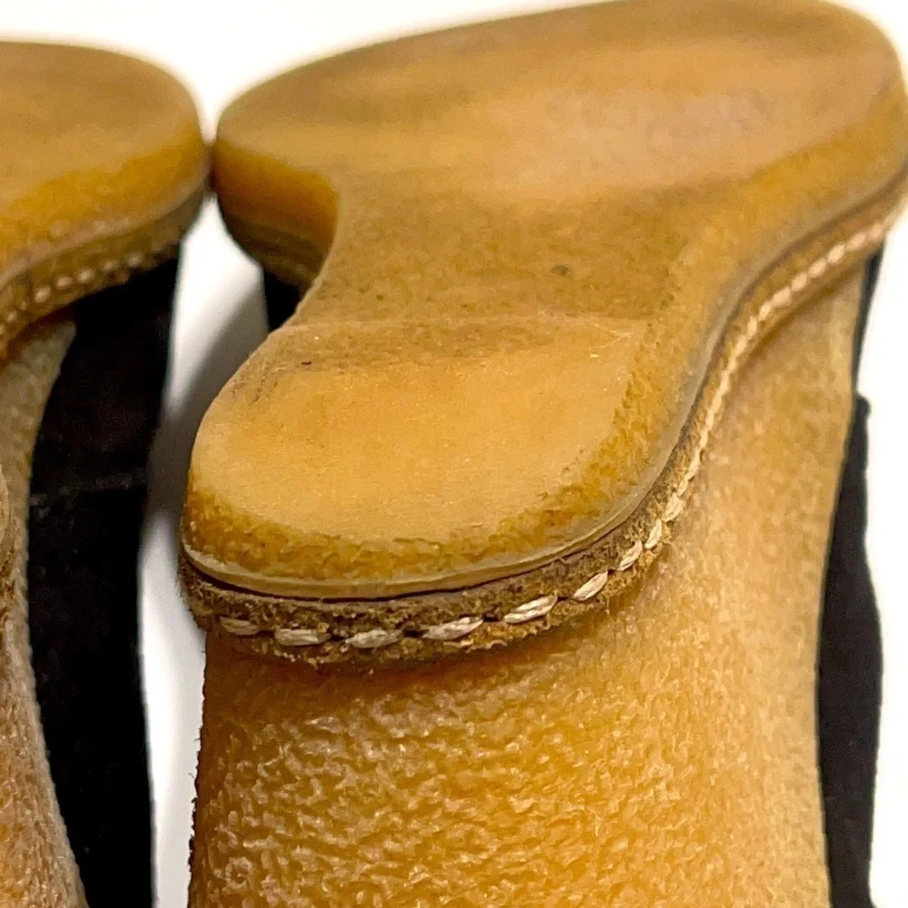 J.Crew Black Suede Wedge Shoe Italy